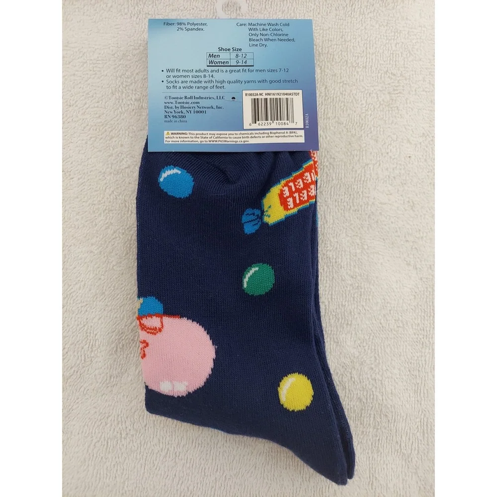 Dubble Bubble Crew Socks One Size‎ Novelty Candy Socks